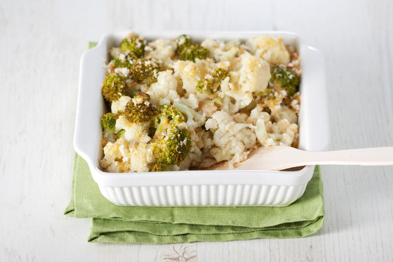 Como fazer gratinado de brócolis e couve-flor Como fazer gratinado de brócolis e couve-flor