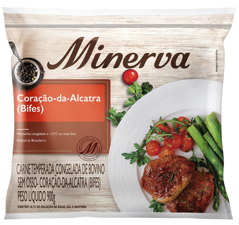 Linha de Porcionados Minerva: Coração de Alcatra em Bifes Linha de Porcionados Minerva: Coração de Alcatra em Bifes