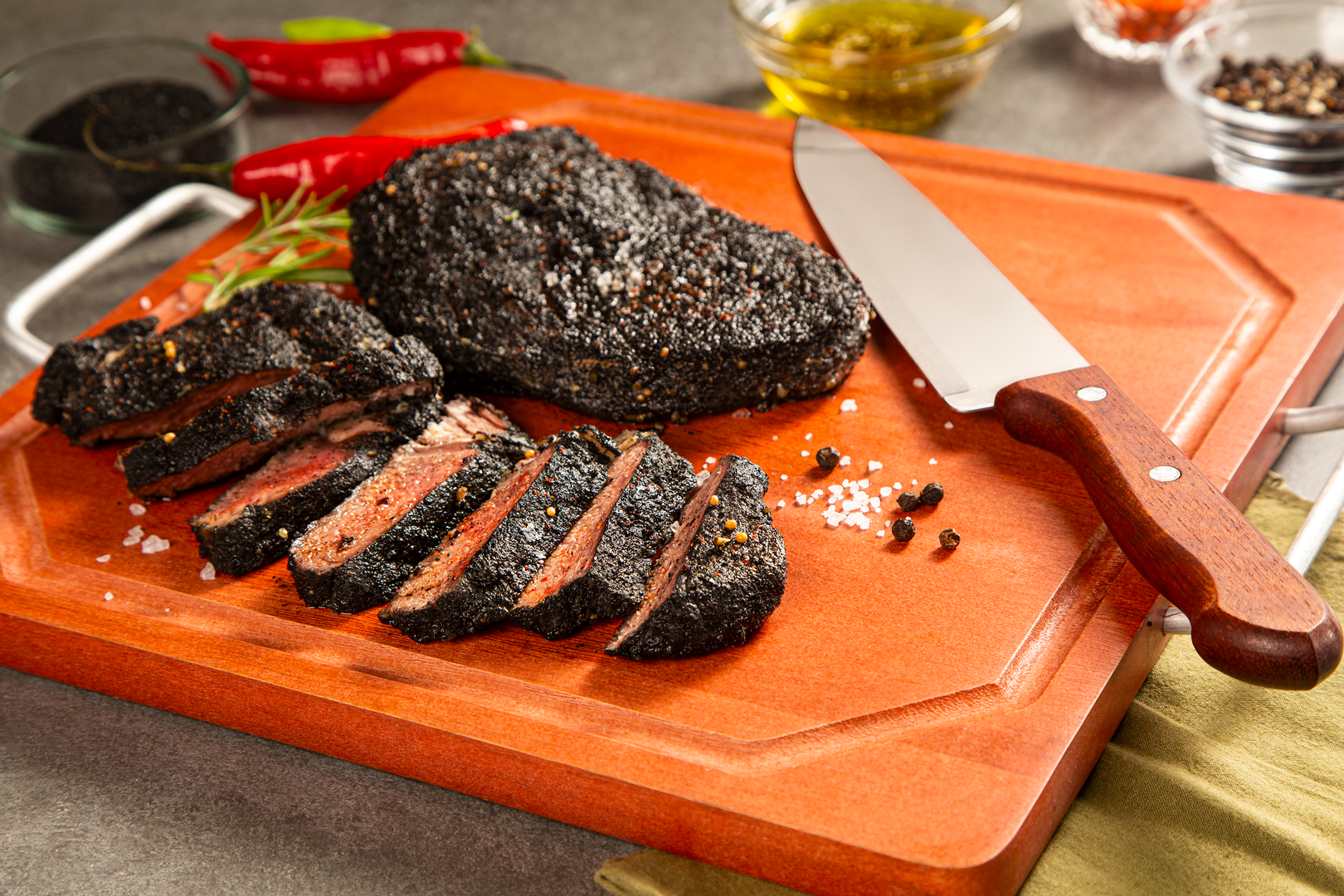 Bife ancho com dry rub black Bife ancho com dry rub black