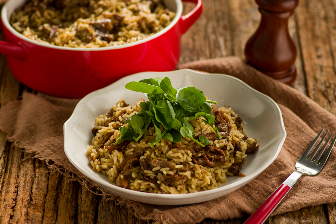 Receta fácil de arroz de rabada con berros Receta fácil de arroz de rabada con berros