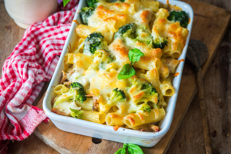 Receita de massa ao forno com brócolis e frango Receita de massa ao forno com brócolis e frango